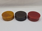 Vintage Catalin Bakelite Swirl Poker Chip Lot 15 Butterscotch Red Green 