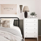 White Chest Of Drawers For Bedroom Dresser With 5 Drawer Fabric Dressers Storage