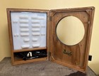 Burton Art Deco Dental Medical Instrument Wall Cabinet W milk Glass Insert