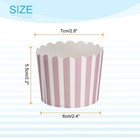 50pcs Paper Baking Cups 6oz Cupcake Muffins Liner Wrappers Pinstripe Pink