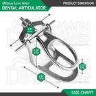 Dental Lab Articulator Chrome Plated Medium Low Arch Hinge Denture Instrument