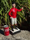 Heavy Cast Iron Lawn Jockey   13  Inch  Tall  Excellent Cond  Beautiful Piece