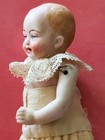 Antique German All Bisque Miniature Baby 4    Dollhouse Doll Beautifully Dressed
