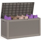 30 To 260 Gal Resin Deck Box Bench Large Outdoor Storage Box With Lockable Seat