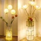 Nordic Hand-woven Flower Vase Floor Lamp Free Standing Lounge Light 3 Colors 