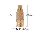 5pcs Brass Flow Control Silencer Npt 1 4   Pneumatic Exhaust Muffler Fitting