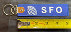 United Airlines - One  s F O  -  Luggage Or Key Tag - Embroidered Both Sides