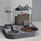 2-in-1 Automatic Cat Feeder Water Dispenser Gravity Pet Food Bowl No Spill Us