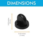 250pc Rubber Pin Backs Black Pvc Pin Keepers Pin Cap Replacement Uniform Badges