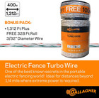 Electric Fence Turbo Wire   Highly Conductive Strands Provide Extreme Power For