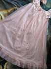 Vintage Gossard Artemis Nightgown Petite Pink Nylon Sheer Chiffon Layer Nightie 