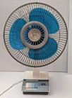 Vintage Lasko 12    Oscillating Blue Blades Desk Fan 3 Speed Type 12 Works Read 
