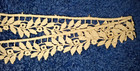 Vintage Fine Embroidered Cotton Lace Trim unused leaves 2  1 2 Yards dress