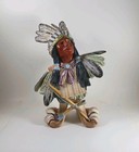 Rare Antique C 1902 Ceramic Native American Indian Figurine Bust  Messhawa  9 5 