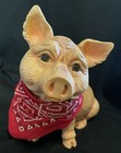 Hand Painted 9    Ceramic Realistic Pig Figurines With Beautiful Eyes 
