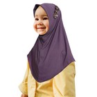 Muslim Kids Instant Hijab1pc Islamic Hijab For Girls Ramadan Eid Prayer Heads   