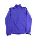 Nike Pro Women s 1 2 Zip Hyperwarm Fitted Thumbholes Purple Pullover Large