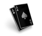  Black Pair Of Aces Poker Hand Enamel Lapel Pin 