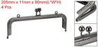 4pcs Metal Purse Frames 8 1  Kiss Lock Clasp Frame For Coin Bags Diy Black