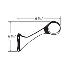 Outwater 2  Dia X 6-3 16  H Brass Victorian Foot Rail Bracket
