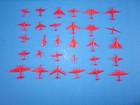 Lot Of 30 Vintage Plastic Cereal Airplane Military Fighter Jet Plastic Toys  Nos