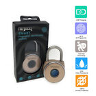 Netbolt Smart Fingerprint Padlock  Water Resistant Rechargeable  Gold Finish