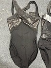 Dance New Leotard Capezio 10062 Black With Leopard And Pleather Adult Ballet
