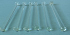 Six Vintage Glass Swizzle Sticks Hand Blown 4 1 2  Tall Excellent Condition