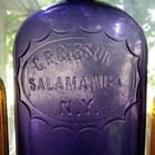 Salamanca ny C r gibson Emb In Sunshine Oval Quart Pre Pro Whiskey Bottle