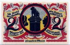 1921 Germany Osnabruck Notgeld 2 Mark Note  ng1466 