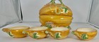 Fall Harvest Squash Shaped Tureen   4 Soup Bowls -squash By American Atelier