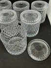 Clear Crystal Crafting Candle Glass Jars Empty - Lot Of 6 W lids
