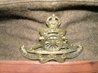 Wwi Ww1 British Royal Artillery Em Visor Hat Cap Rigid Body Untouched Condition