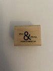 New Stampin Up  Mr    Mrs  Wood Mounted Rubber Stamp Rs85