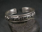 B433 Om Mani Padme Hum Chant Yoga Mantra Filigree Dorje Cuff Gift Bracelet Nepal