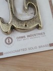 Vtg Antiqued Finish 6  Solid Cast Brass  l  Letter  Handcrafted Sand Cast Usa