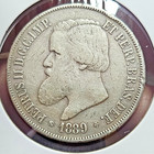 1889 Brazil 2000 Reis  9166 Silver Coin
