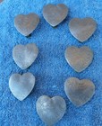 8 Engraved Vintage Heart German Silver Conchos For Belt Horse Tack Stamped Sss