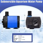50 Gph Adjustable Submersible Powerhead Water Pump 6pcs 