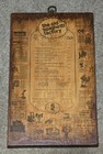 Vintage  old Spaghetti Factory  Seattle Restaurant Menu Decoupage On Wood Plague