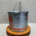 Vintage Old Pal 8 Qt Galvanized Metal Floating Minnow Bucket Lititz Pa Fishing 