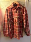 Vtg  1930s 40s Acme Wool Flannel Plaid Heavy Weight Rare Green Red L