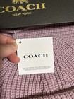 Nib Coach Woven Patch Knit Beanie   Scarf Set Faded Pink Os