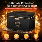 Fireproof Vinyl Record Storage Box With Lock Holds 150  12inch Lps Case