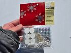 Leewards Snowflakes Makes 6  Vintage Sequin Bead Christmas Ornament Kit Nos