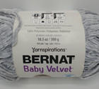 Bernat Yarnspirations Baby Velvet Yarn Pale Gray Skein Polyester New