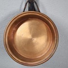 Antique English Copper Saucepan 9  Wrought Iron Handle Heavy Farmhouse Rustic