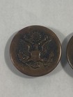 Pair Of Antique U s  Ww1 Military Army Calvary Horse Bridle Rosettes Copper