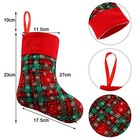Syhood 9 Inch Christmas Mini Stockings Plaid Snowflake Christmas Stockings 24