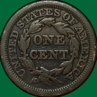 1847 Braided Hair Large Cent Fine F Coin  32410